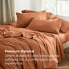 Bedsure Twin XL Sheets Dorm Bedding – 3 Pieces Soft Extra Long Twin Sheets | Breathable, Cooling, Oeko Tex, Deep Pocket, Easy Care, Resistant, Sturdiness, Lightweight, College Dorm Bedding for Students(23 – Terracotta)