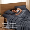 Bedsure Twin XL Sheets Dorm Bedding – 3 Pieces Soft Extra Long Twin Sheets | Breathable, Cooling, Oeko Tex, Deep Pocket, Easy Care, Resistant, Sturdiness, Lightweight, College Dorm Bedding for Students(01 – Dark Grey)