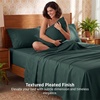 Bedsure Twin XL Sheets Dorm Bedding – 3 Pieces Soft Extra Long Twin Sheets | Breathable, Cooling, Oeko Tex, Deep Pocket, Easy Care, Resistant, Sturdiness, Lightweight, College Dorm Bedding for Students(14 – Dark Green)