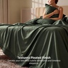 Bedsure Twin XL Sheets Dorm Bedding – 3 Pieces Soft Extra Long Twin Sheets | Breathable, Cooling, Oeko Tex, Deep Pocket, Easy Care, Resistant, Sturdiness, Lightweight, College Dorm Bedding for Students(13 – Olive Green)