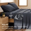 Bedsure Twin XL Sheets Dorm Bedding – 3 Pieces Soft Extra Long Twin Sheets | Breathable, Cooling, Oeko Tex, Deep Pocket, Easy Care, Resistant, Sturdiness, Lightweight, College Dorm Bedding for Students(01 – Dark Grey)