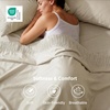Bedsure Twin XL Sheets Dorm Bedding – 3 Pieces Soft Extra Long Twin Sheets | Breathable, Cooling, Oeko Tex, Deep Pocket, Easy Care, Resistant, Sturdiness, Lightweight, College Dorm Bedding for Students(03 – Linen)