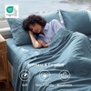 Bedsure Twin XL Sheets Dorm Bedding – 3 Pieces Soft Extra Long Twin Sheets | Breathable, Cooling, Oeko Tex, Deep Pocket, Easy Care, Resistant, Sturdiness, Lightweight, College Dorm Bedding for Students(17 – Mineral Blue)