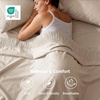 Bedsure Twin XL Sheets Dorm Bedding – 3 Pieces Soft Extra Long Twin Sheets | Breathable, Cooling, Oeko Tex, Deep Pocket, Easy Care, Resistant, Sturdiness, Lightweight, College Dorm Bedding for Students(Beige)