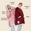 Bedsure Wearable Blanket Sherpa Hoodie Gifts, Sweatshirt, Grey, Standard | Gifts for Women/Men, Warm, Soft Cozy, Sherpa Fleece, Machine Wash, Birthday Gifts(Burgundy)