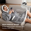 Bedsure Wearable Blanket Sherpa Hoodie Gifts, Sweatshirt, Grey, Standard | Gifts for Women/Men, Warm, Soft Cozy, Sherpa Fleece, Machine Wash, Birthday Gifts(Grey)