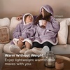 Bedsure Wearable Blanket Sherpa Hoodie Gifts, Sweatshirt, Grey, Standard | Gifts for Women/Men, Warm, Soft Cozy, Sherpa Fleece, Machine Wash, Birthday Gifts(Lavender)