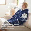 Bedsure Wearable Blanket Sherpa Hoodie Gifts, Sweatshirt, Grey, Standard | Gifts for Women/Men, Warm, Soft Cozy, Sherpa Fleece, Machine Wash, Birthday Gifts(Ocean Blue)