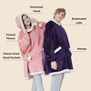 Bedsure Wearable Blanket Sherpa Hoodie Gifts, Sweatshirt, Grey, Standard | Gifts for Women/Men, Warm, Soft Cozy, Sherpa Fleece, Machine Wash, Birthday Gifts(Ultra Violet)