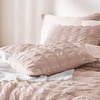 Bedsure White Twin XL Comforter Sets -5 Piece Seersucker Twin XL Bed in a Bag, Lightweight Soft White Comforter Set for College Dorm (Comforters, Sheets, Pillowcases & Shams)(03 – Dusty Rose)