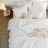 Bedsure White Twin XL Comforter Sets -5 Piece Seersucker Twin XL Bed in a Bag, Lightweight Soft White Comforter Set for College Dorm (Comforters, Sheets, Pillowcases & Shams)(01 – White)