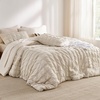Bedsure White Twin XL Comforter Sets -5 Piece Seersucker Twin XL Bed in a Bag, Lightweight Soft White Comforter Set for College Dorm (Comforters, Sheets, Pillowcases & Shams)(02 – Beige)