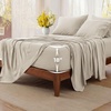 Bedsure Deep Pocket Queen Sheets, 6 Piece, Prewashed Ultra-Soft, 18-inch | Extra Deep Pocket, Breathable, Secure Fit, Hotel Luxury Bedding, Dual Side Pockets, Fade Resistant, For Air Mattress(Linen)