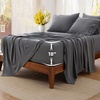 Bedsure Deep Pocket Queen Sheets, 6 Piece, Prewashed Ultra-Soft, 18-inch | Extra Deep Pocket, Breathable, Secure Fit, Hotel Luxury Bedding, Dual Side Pockets, Fade Resistant, For Air Mattress(Grey)