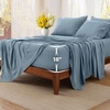 Bedsure Deep Pocket Queen Sheets, 6 Piece, Prewashed Ultra-Soft, 18-inch | Extra Deep Pocket, Breathable, Secure Fit, Hotel Luxury Bedding, Dual Side Pockets, Fade Resistant, For Air Mattress(Dusty Blue)
