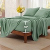 Bedsure Deep Pocket Queen Sheets, 6 Piece, Prewashed Ultra-Soft, 18-inch | Extra Deep Pocket, Breathable, Secure Fit, Hotel Luxury Bedding, Dual Side Pockets, Fade Resistant, For Air Mattress(Sage Green)