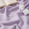 Bedsure GentleSoft 100% Cotton Blanket Twin XL Size for Bed – Cooling Breathable and Lightweight, Soft Cozy Textured Herringbone Woven Summer Blanket for College Dorm, Linen Beige, 66×90 inches(06 – Light Purple)