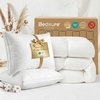 Bedsure Queen Feather Down Comforter & Cotton Hotel Pillows Set