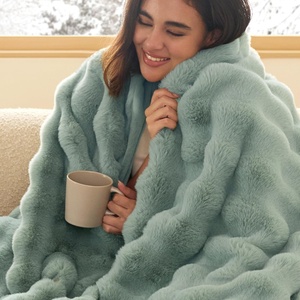 Bedsure GentleSoft Fluffy Fuzzy Tie-dye Dark Grey Throw Blanket for Men, Soft Cozy Fleece Faux Fur Blanket for Couch, Mens Room Decor Charcoal Gray Bed Cover, Thick Warm Plush Gifts(Sage Green)
