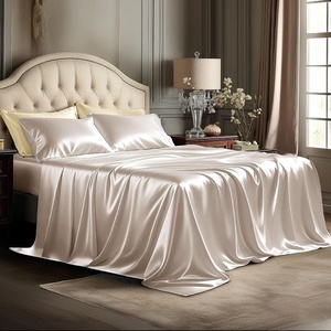 Bedsure Grey Satin Sheets Queen Size, Soft Silky Bedsheets for Hair & Skin | Similar to Silk Bed Sheets Set 4 Piece 360°Stronger 15 Inches Deep Pocket Fitted Sheet,1 Flat Sheet, 2 Satin Pillowcases(13 – Beige)