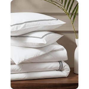 Bedsure PureWoven 100% Cotton Percale Duvet Cover Queen, Rope Weave, White | Hotel-Style Breathable Comforter Cover, Crisp & Lightweight Feel, Zipper & 8 Ties, Easy Machine Care, 3-Piece, 90″x90″, White(05 – Hotel Frame Embroidery)