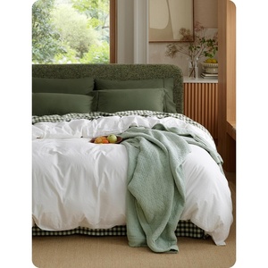 Bedsure PureWoven 100% Washed Cotton Duvet Cover Only, Queen,Frosted Almond | Linen Like Textured, Minimalist Bedding, Plain Soft for All Seasons, Zipper Closure, 8 Corner Ties, Good Housekeeping Seal(01 – Natural White (Duvet Cover Only))