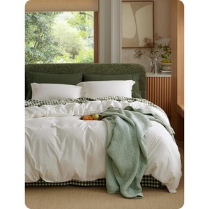 Bedsure PureWoven 100% Washed Cotton Duvet Cover Set, Queen Size, 3-PC | Linen Like Texture, Percale Breathable Bedding Set for All Seasons, Zipper Closure, 8 Corner Ties, Natural White, 90″ X 90″(08 – Ivory (No Comforter))