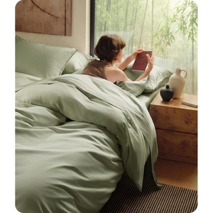 Bedsure PureWoven Cooling Duvet Cover, Ideal for Hot Sleepers, Queen Size | Cotton Blend Viscose Derived from Bamboo, Breathable & Buttery Soft, Hotel Luxury Bedding Set, Sage Green