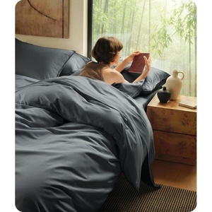 Bedsure PureWoven Cooling Duvet Cover, Ideal for Hot Sleepers, Queen Size | Cotton Blend Viscose Derived from Bamboo, Breathable & Buttery Soft, Hotel Luxury Bedding Set, White(06 – Cooling Grey (No Comforter))