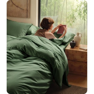Bedsure PureWoven Cooling Duvet Cover, Ideal for Hot Sleepers, Queen Size | Cotton Blend Viscose Derived from Bamboo, Breathable & Buttery Soft, Hotel Luxury Bedding Set, White(08 – Cooling Olive Green (No Comforter))