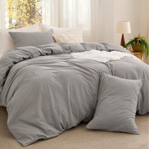 Bedsure PureWoven Cotton Comforter Set Prewashed, Queen Grayish Olive Green | Cotton Fabric, Microfiber Inner Fill, Soft, Breathable, Natural Wrinkle, 1 Comforter(90″ X 90″), 2 Pillow Shams(20″x26″)(12 – Grey Stone Color)
