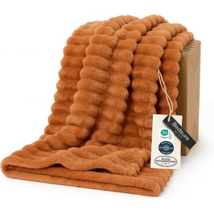 Bedsure Soft Cozy Twin XL Blanket for Bed College Dorm Off White 66″x90″ | Birthday Gifts for Women Mom Her, Warm Lightweight Cozy Fluffy Throw Blanket Sofa, Dorm Room Home Decor, Machine Washable(Orange)