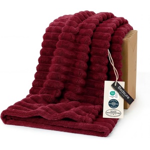 Bedsure Soft Cozy Twin XL Blanket for Bed College Dorm Off White 66″x90″ | Birthday Gifts for Women Mom Her, Warm Lightweight Cozy Fluffy Throw Blanket Sofa, Dorm Room Home Decor, Machine Washable(Deep Red)