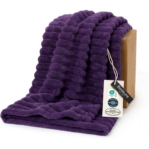 Bedsure Soft Cozy Twin XL Blanket for Bed College Dorm Off White 66″x90″ | Birthday Gifts for Women Mom Her, Warm Lightweight Cozy Fluffy Throw Blanket Sofa, Dorm Room Home Decor, Machine Washable(Purple)
