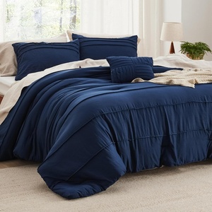 Bedsure Twin XL Comforter Set Natural White – Dorm Room Essentials, Extra Long Twin XL Bedding Set, All Season Down Alternative Comforter with Pillowcase & Sham(01 – Navy)