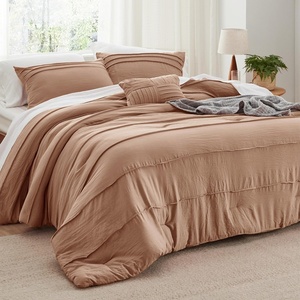 Bedsure Twin XL Comforter Set Natural White – Dorm Room Essentials, Extra Long Twin XL Bedding Set, All Season Down Alternative Comforter with Pillowcase & Sham(19 – Taupe)