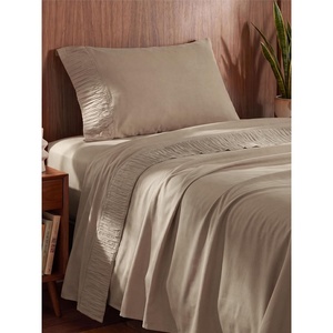 Bedsure Twin XL Sheets Dorm Bedding – 3 Pieces Soft Extra Long Twin Sheets | Breathable, Cooling, Oeko Tex, Deep Pocket, Easy Care, Resistant, Sturdiness, Lightweight, College Dorm Bedding for Students(15 – Light Khaki)