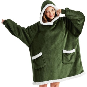 Bedsure Wearable Blanket Sherpa Hoodie Gifts, Sweatshirt, Grey, Standard | Gifts for Women/Men, Warm, Soft Cozy, Sherpa Fleece, Machine Wash, Birthday Gifts(Olive Green)