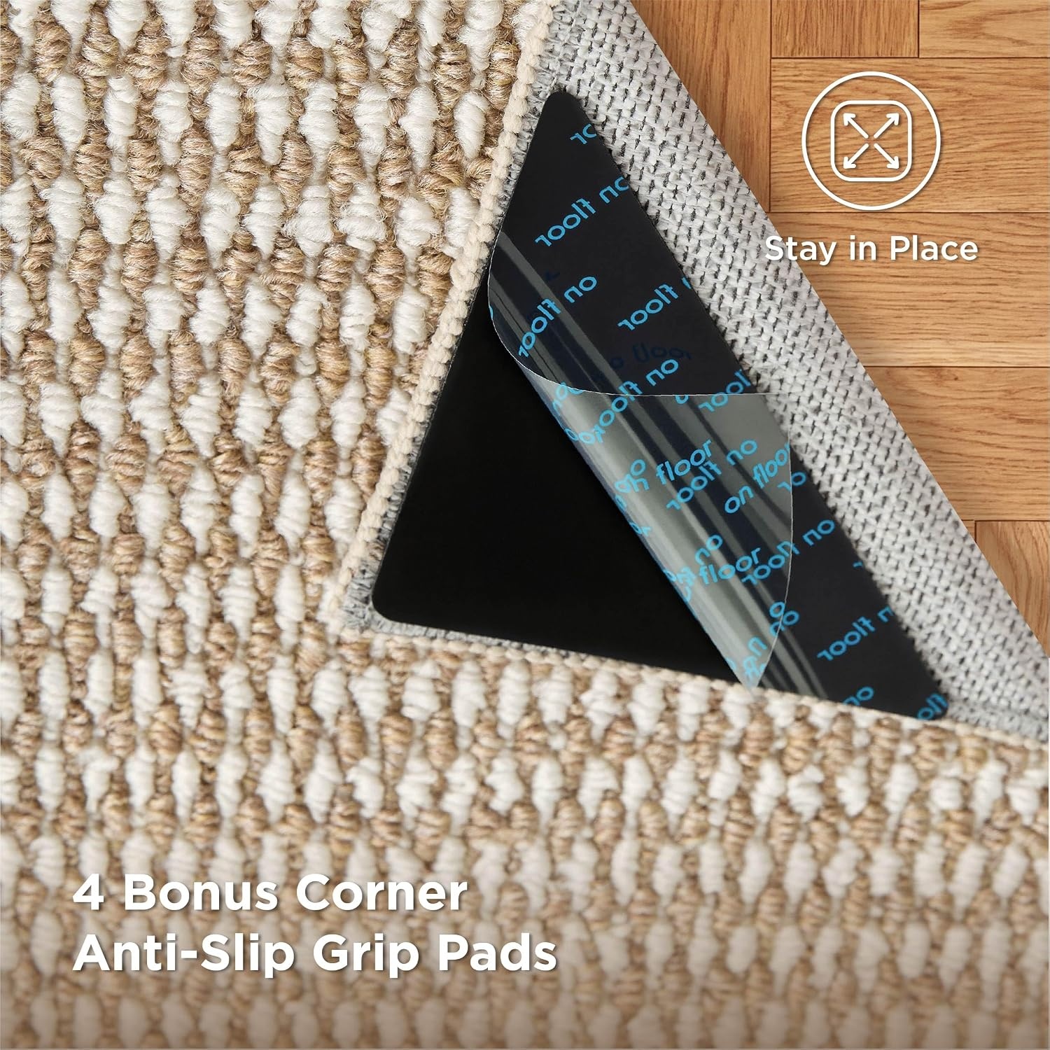 image:imageBedsure 8x10 Faux Wool Area Rug for Living Room Machine Washable Ivory Natural WoolLike Texture NonSlip Backing 4 Grip Pads Included Vacuum Friendly Easy Care Carpet for Busy Living Spaces07 Beige