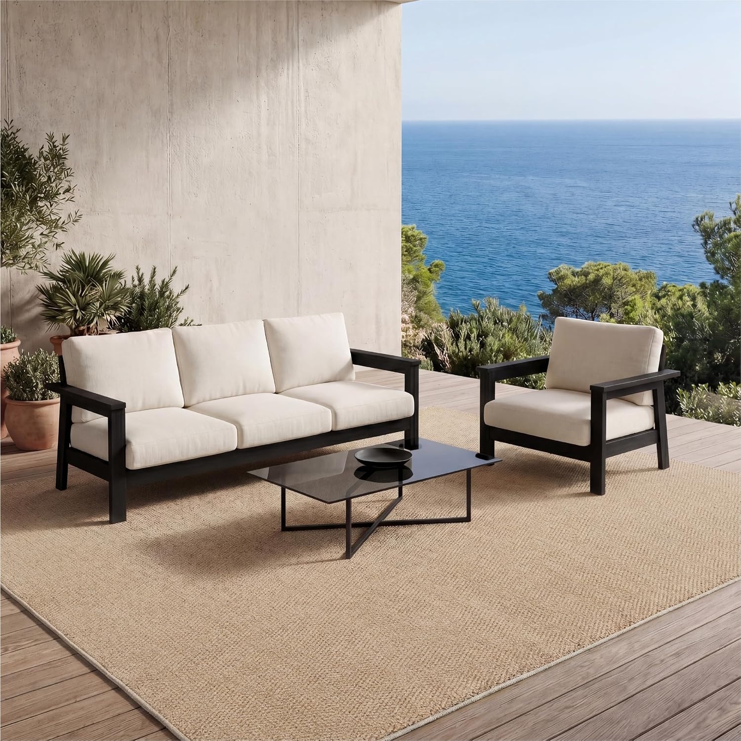 image:imageBedsure 8x10 Faux Wool Area Rug for Living Room Machine Washable Ivory Natural WoolLike Texture NonSlip Backing 4 Grip Pads Included Vacuum Friendly Easy Care Carpet for Busy Living Spaces08 Brown