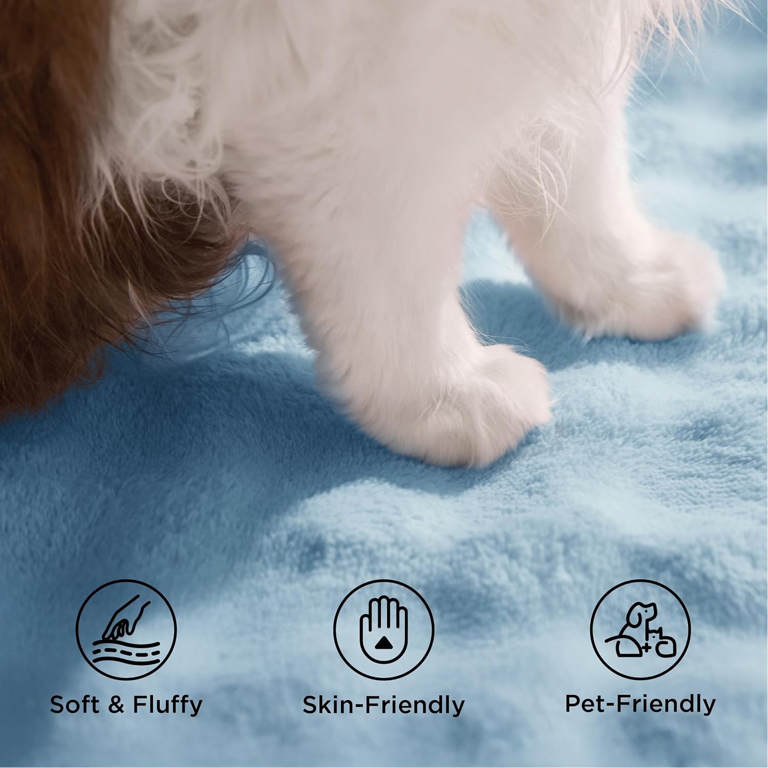 image:imageBedsure 8x10 Printed JuteLook Living Room Rug Machine Washable NonSlip Soft Faux Cashmere Feel Realistic JuteLook Print NonShedding LowPile 4 Grip Pads Included Pet amp Kids Friendly05 Blue