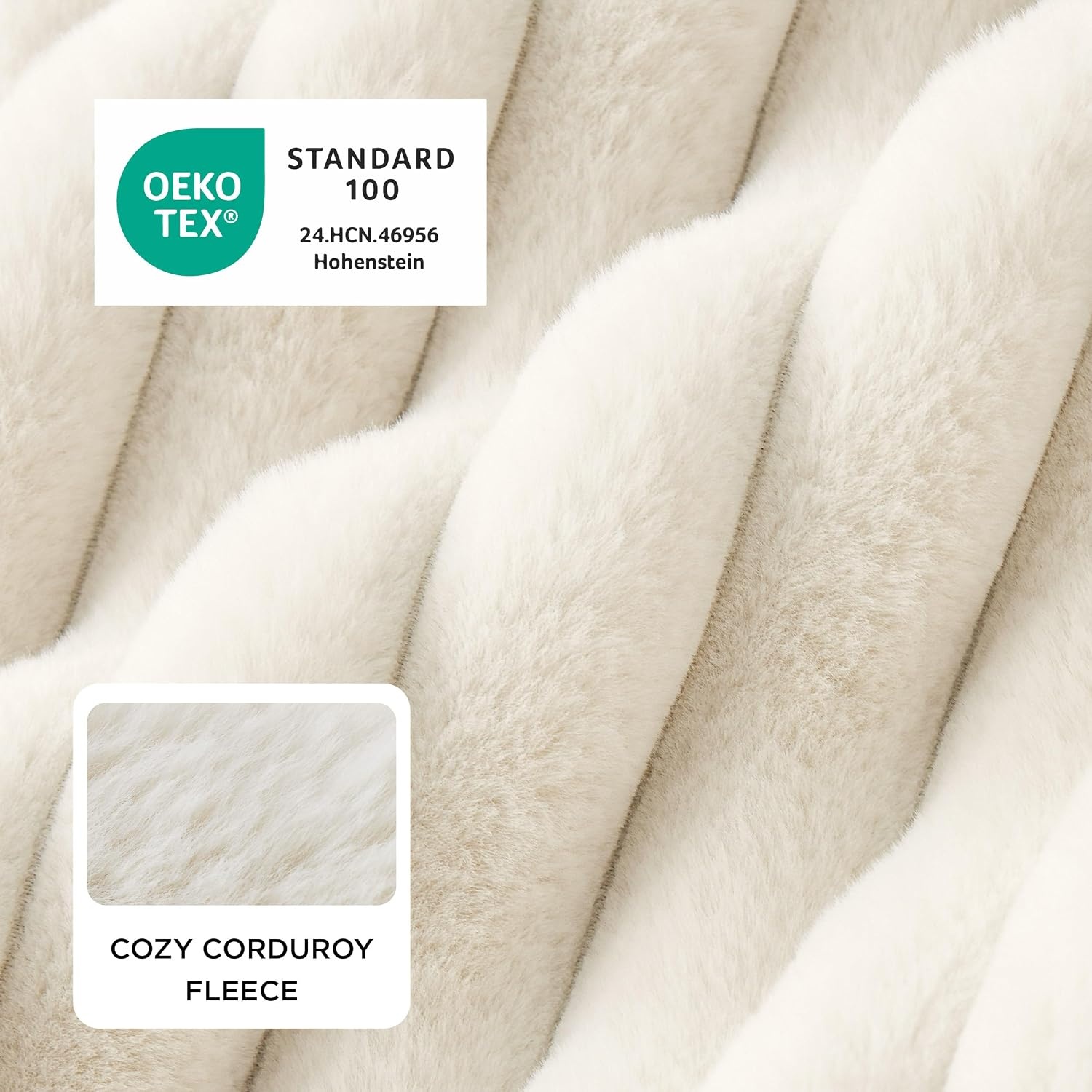 image:imageBedsure ComfyFleece Cute Dog Bed for Small Medium Dogs Washable25in Cream Furry Puppy BedsSquare Rectangle Orthopedic Corduroy Aesthetic Pet BedsRemovable Zipper CoverNonSlip BottomUp to 15 LbsCream