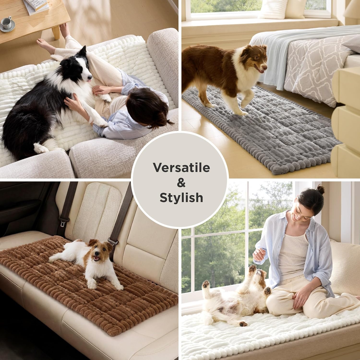 image:imageBedsure Comfyfleece Sofa Cover Couch Covers for Dogs 276 x 827 White NonSlip 300gsm Thick Quilted Padding UltraSoft Corduroy Flannel Machine Washable for 3Cushion3SeaterLShaped CouchCopper Brown