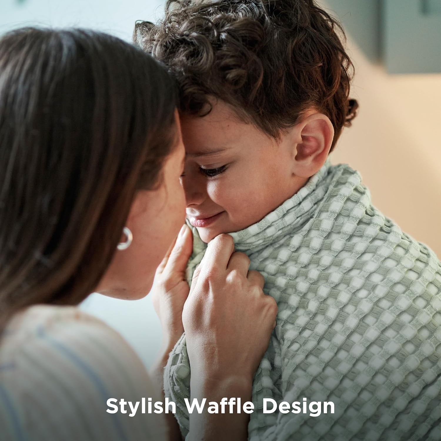 image:imageBedsure Cooling Cotton Waffle Full Size Blanket Lightweight Breathable Blanket of Rayon Derived from Bamboo for Hot Sleepers Luxury Throws for Bed Couch and Sofa Ivory 80x90 InchesMint Green