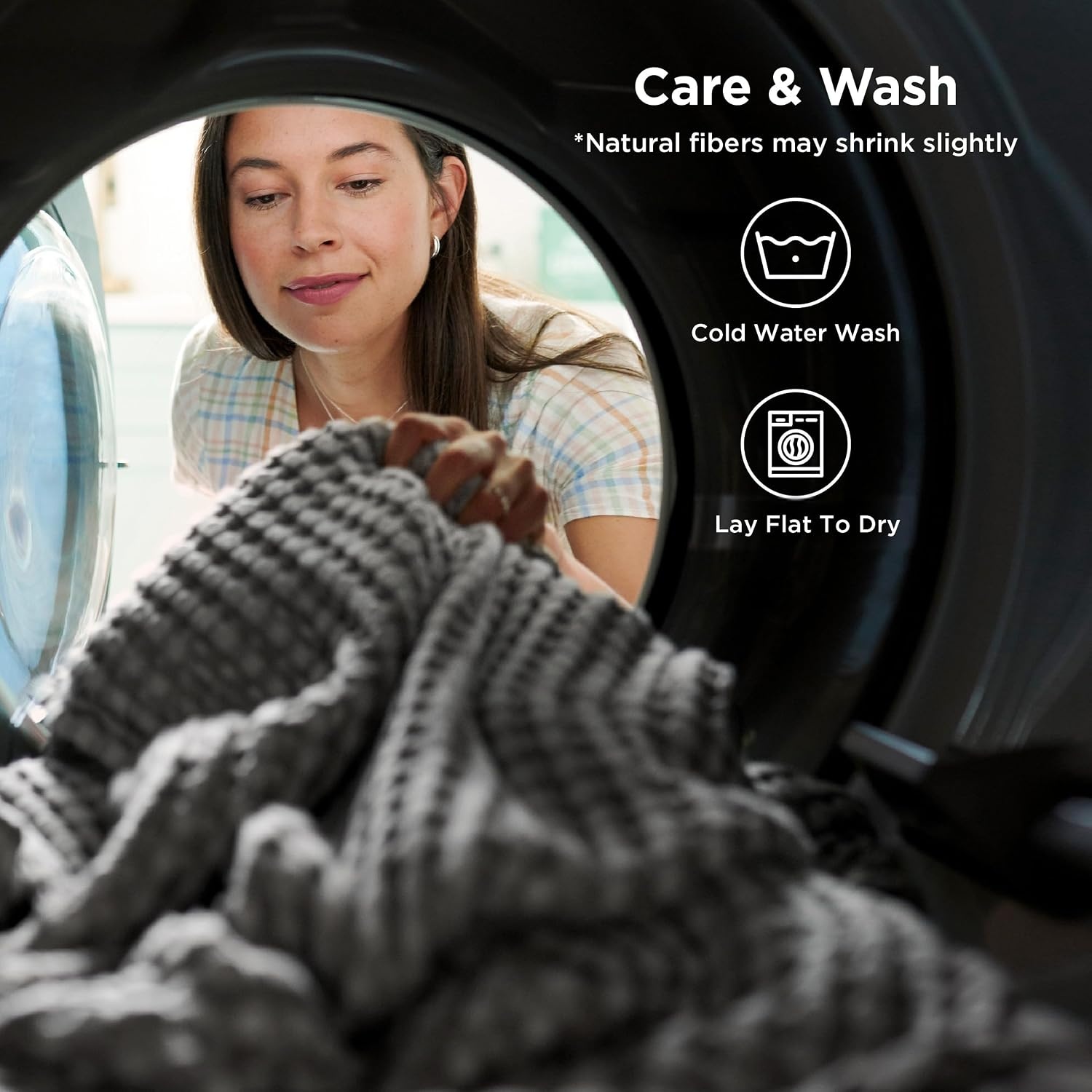 image:imageBedsure Cooling Cotton Waffle Full Size Blanket Lightweight Breathable Blanket of Rayon Derived from Bamboo for Hot Sleepers Luxury Throws for Bed Couch and Sofa Ivory 80x90 InchesGrey