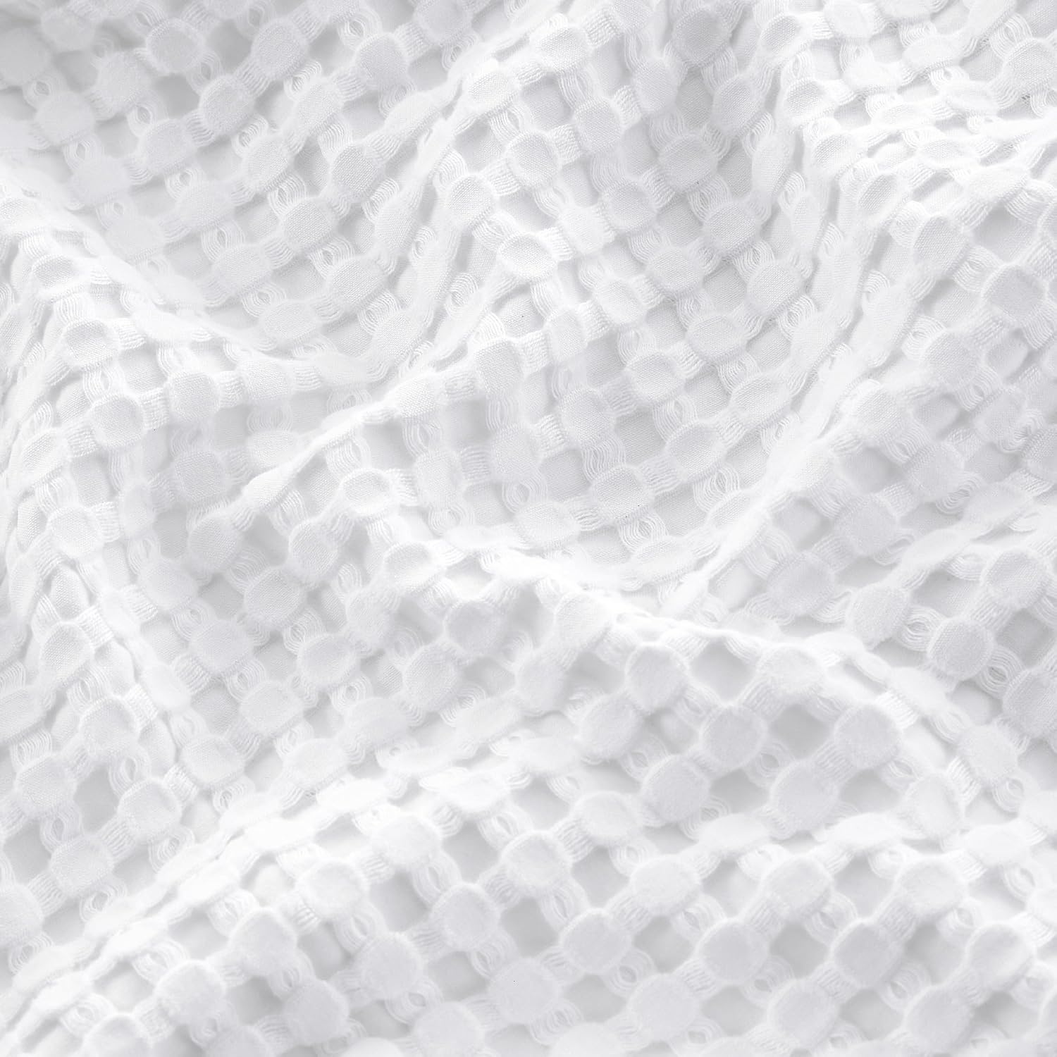 image:imageBedsure Cooling Cotton Waffle Full Size Blanket Lightweight Breathable Blanket of Rayon Derived from Bamboo for Hot Sleepers Luxury Throws for Bed Couch and Sofa Ivory 80x90 InchesWhite