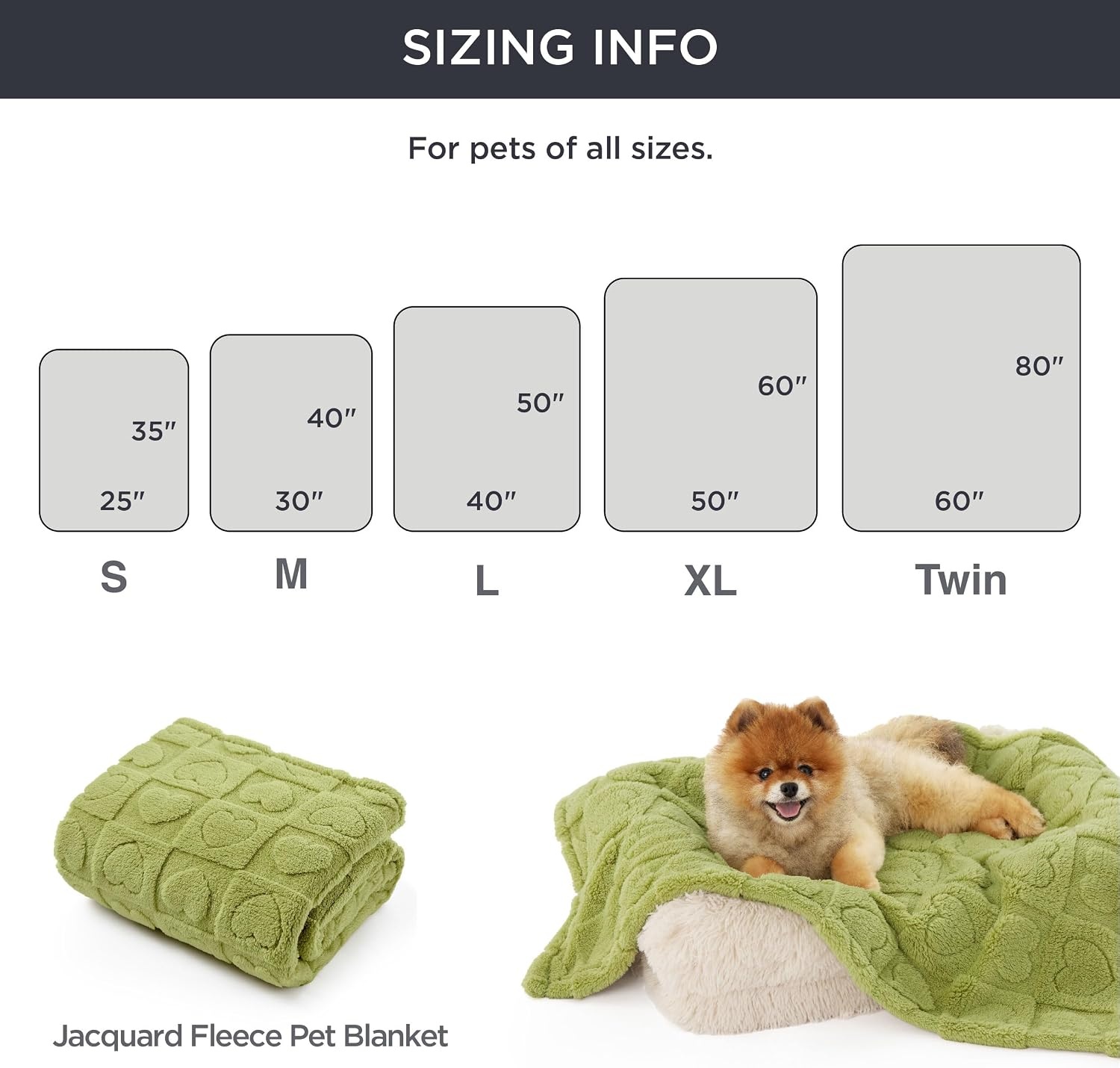 image:imageBedsure Dog Blanket for Small Dogs Puppy and Cats Soft Fleece 25x35 Blue 300GSM Fuzzy Jacquard Doggy Kitten Blanket Washable for Crate Cage Pet Bed Indoor Cats Puppy Essentials Cute Dog GiftLint Heart