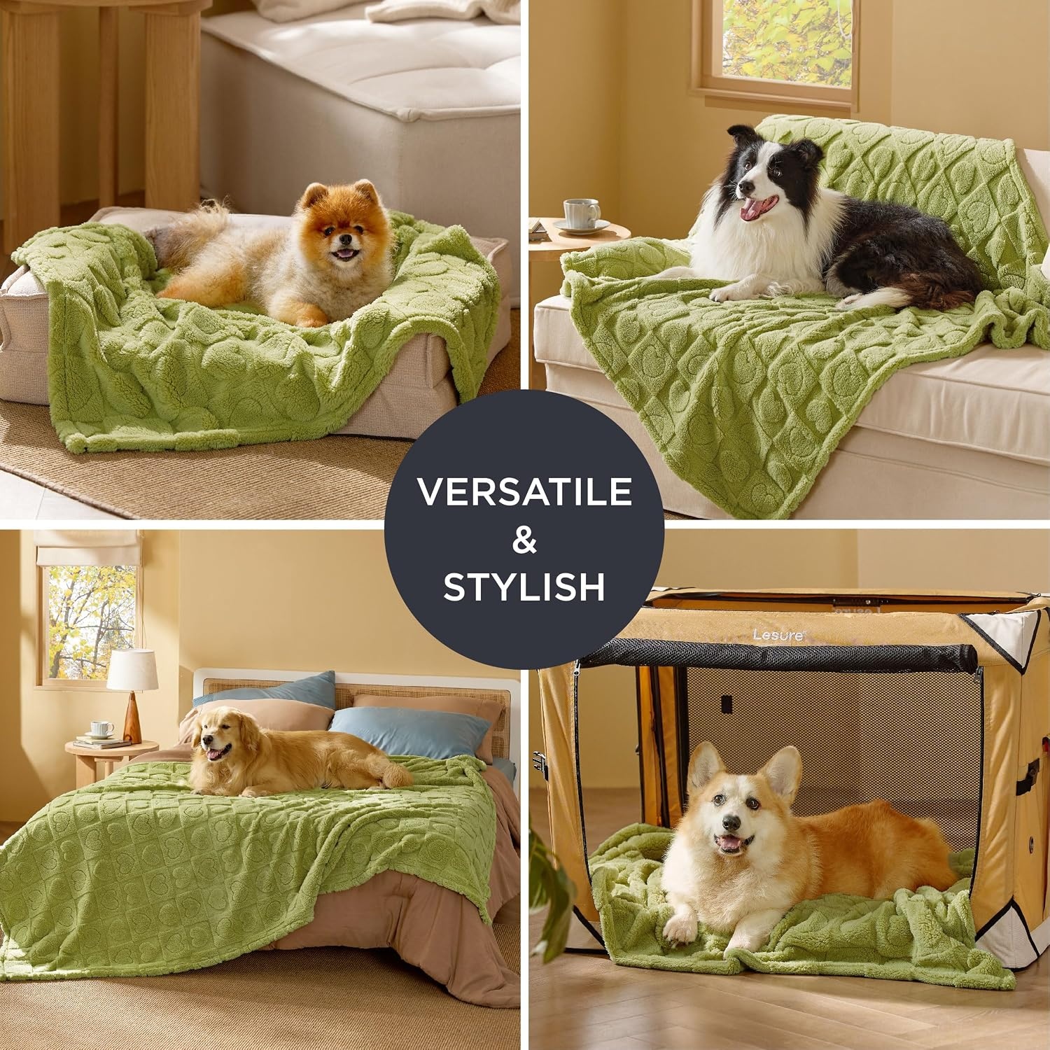 image:imageBedsure Dog Blanket for Small Dogs Puppy and Cats Soft Fleece 25x35 Blue 300GSM Fuzzy Jacquard Doggy Kitten Blanket Washable for Crate Cage Pet Bed Indoor Cats Puppy Essentials Cute Dog GiftLint Heart