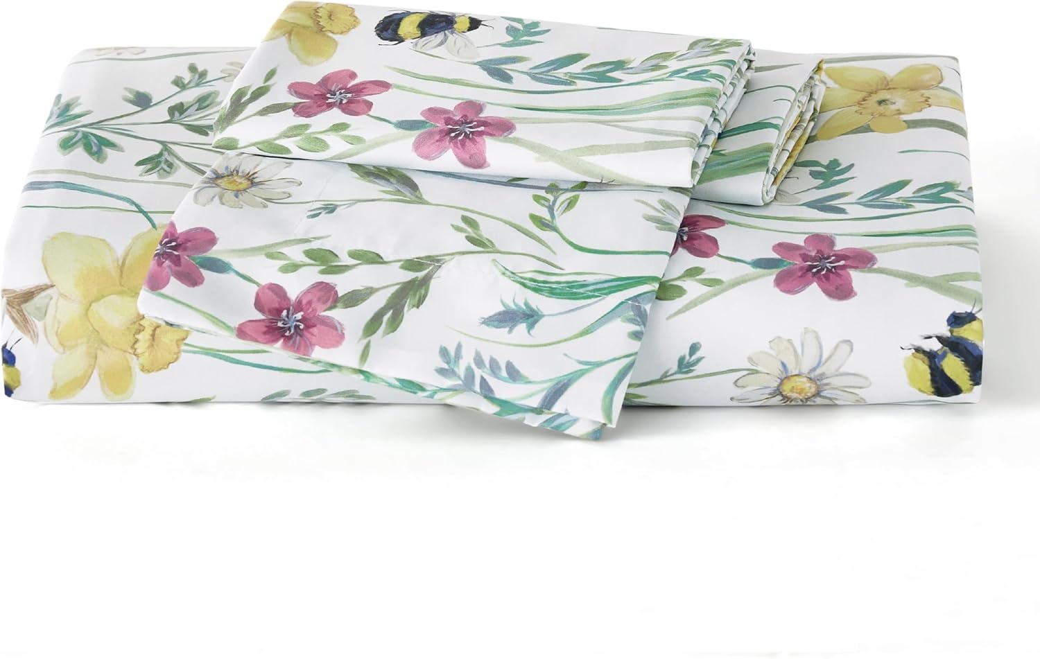 image:imageBedsure Duvet Cover King Size Reversible Navy Blue King Duvet Cover Set with Zipper Closure 3 Pieces Floral Patterned Bedding Set with 8 Corner Ties and 2 Pillow Shams15 Green Floral No Comforter