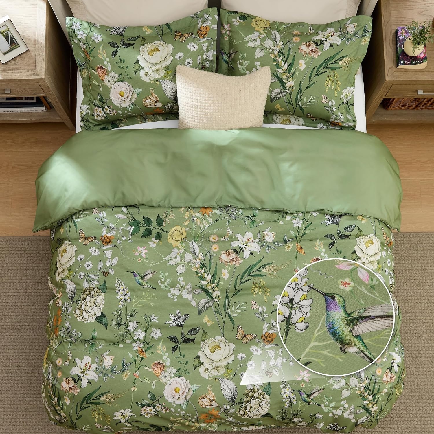 image:imageBedsure Duvet Cover King Size Reversible Navy Blue King Duvet Cover Set with Zipper Closure 3 Pieces Floral Patterned Bedding Set with 8 Corner Ties and 2 Pillow Shams29 Flourishing Reverie No Comforter
